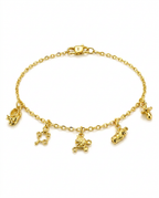 916 Gold Bracelet 5 Treasure Baby
