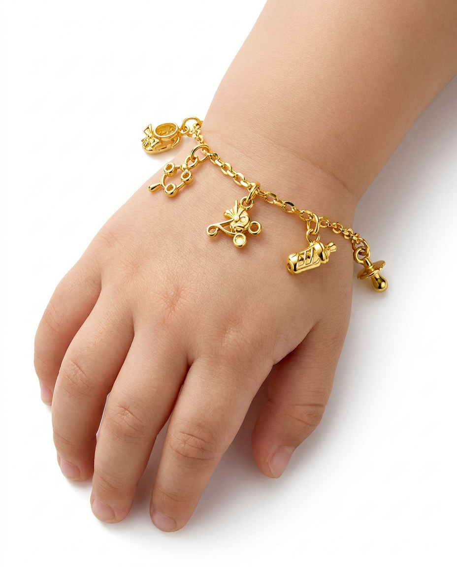 916 Gold Bracelet 5 Treasure Baby