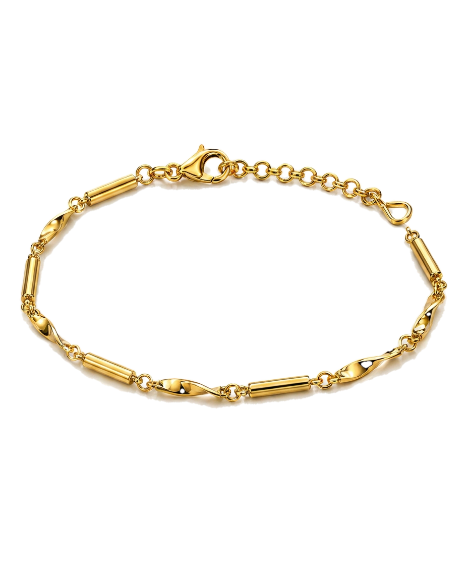 916 Gold Bracelet Celeste Bar Link