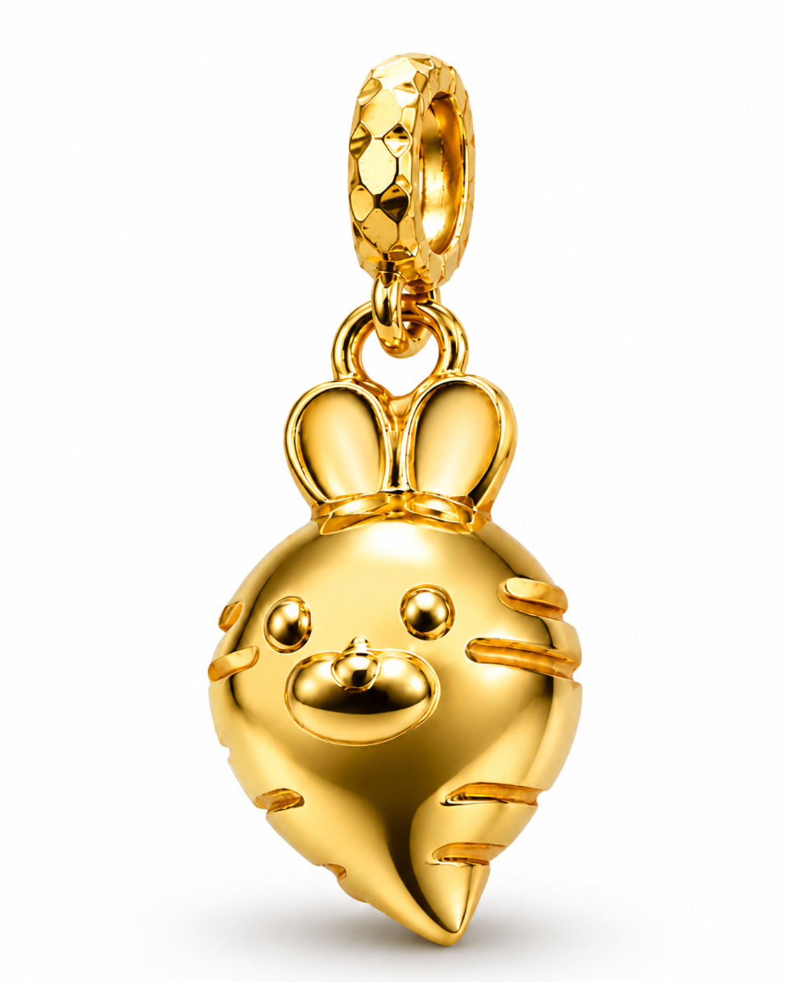 916 Gold Pendant Carrot Bunny