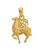 916 Gold Pendant Emperor Coin Horse B