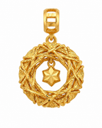 916 Gold Pendant Golden Wreath