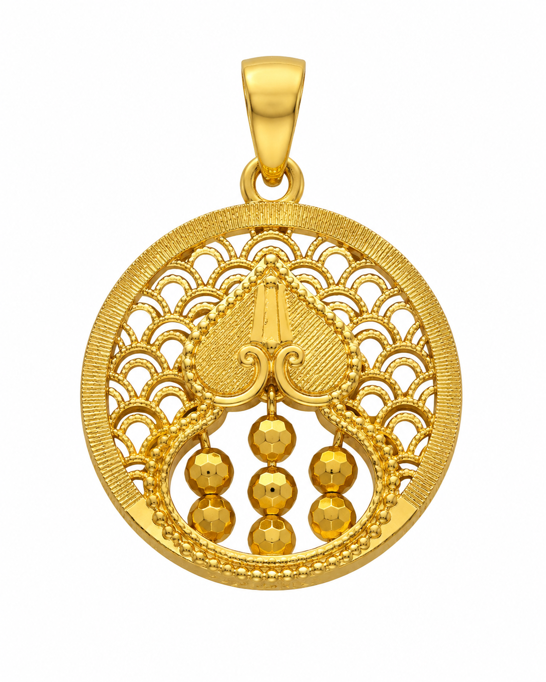 916 Gold Pendant Gourd Abacus