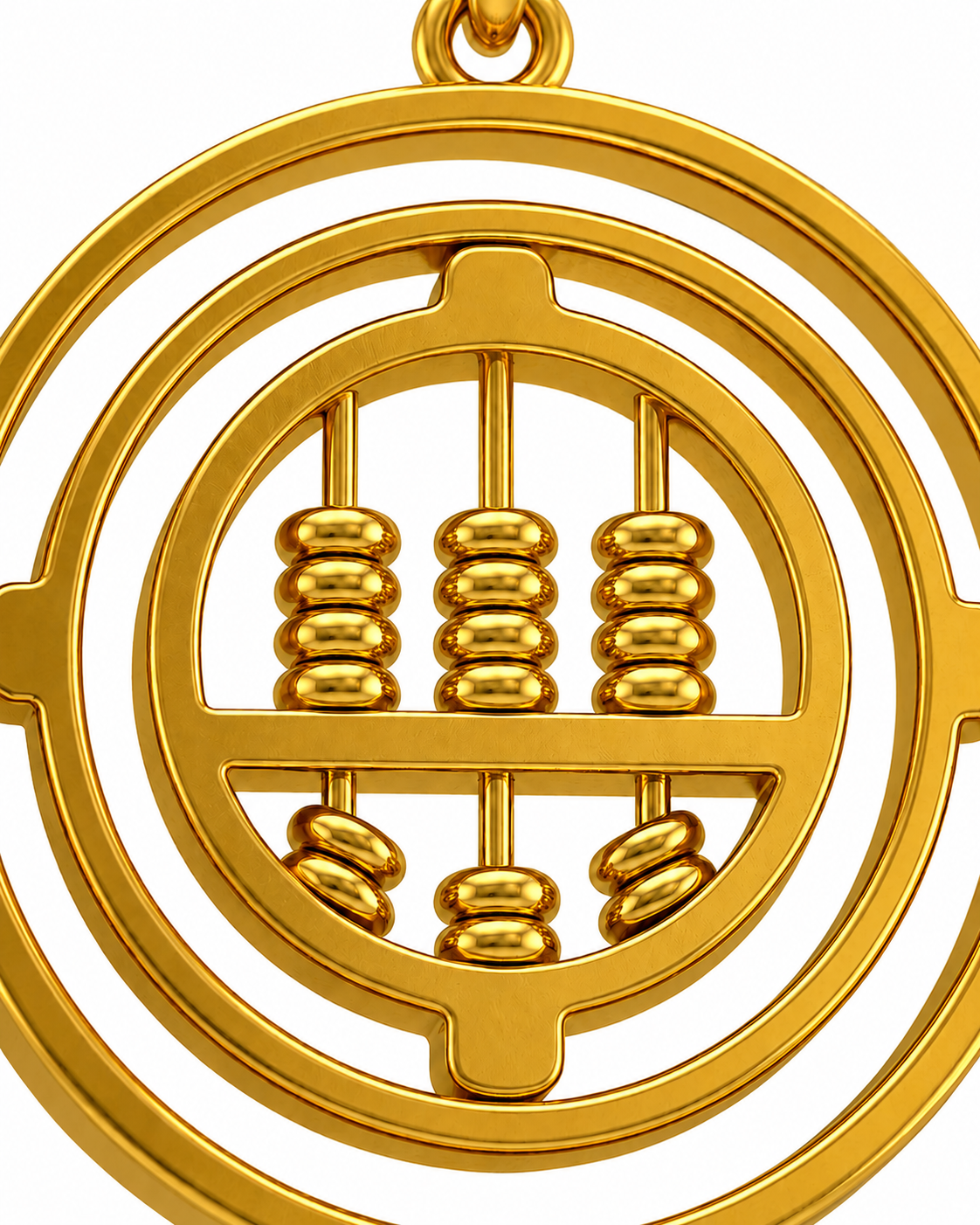 916 Gold Pendant Revolution Abacus