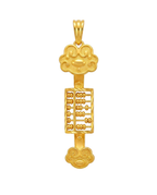 916 Gold Pendant RuYi Abacus
