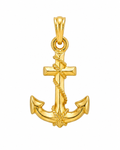 916 Gold Pendant Voyage Anchor