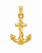 916 Gold Pendant Voyage Anchor