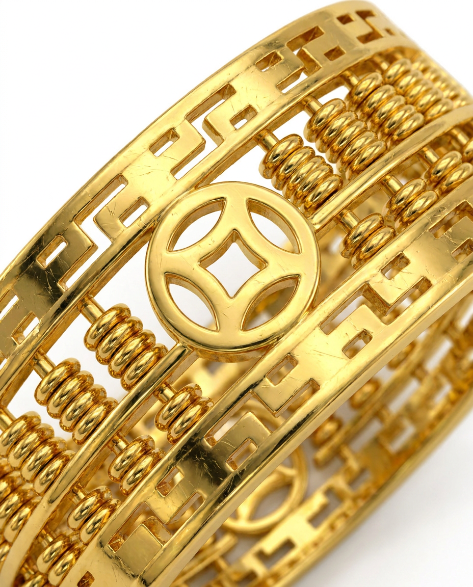 916 Gold Ring Endless Fortune Coin
