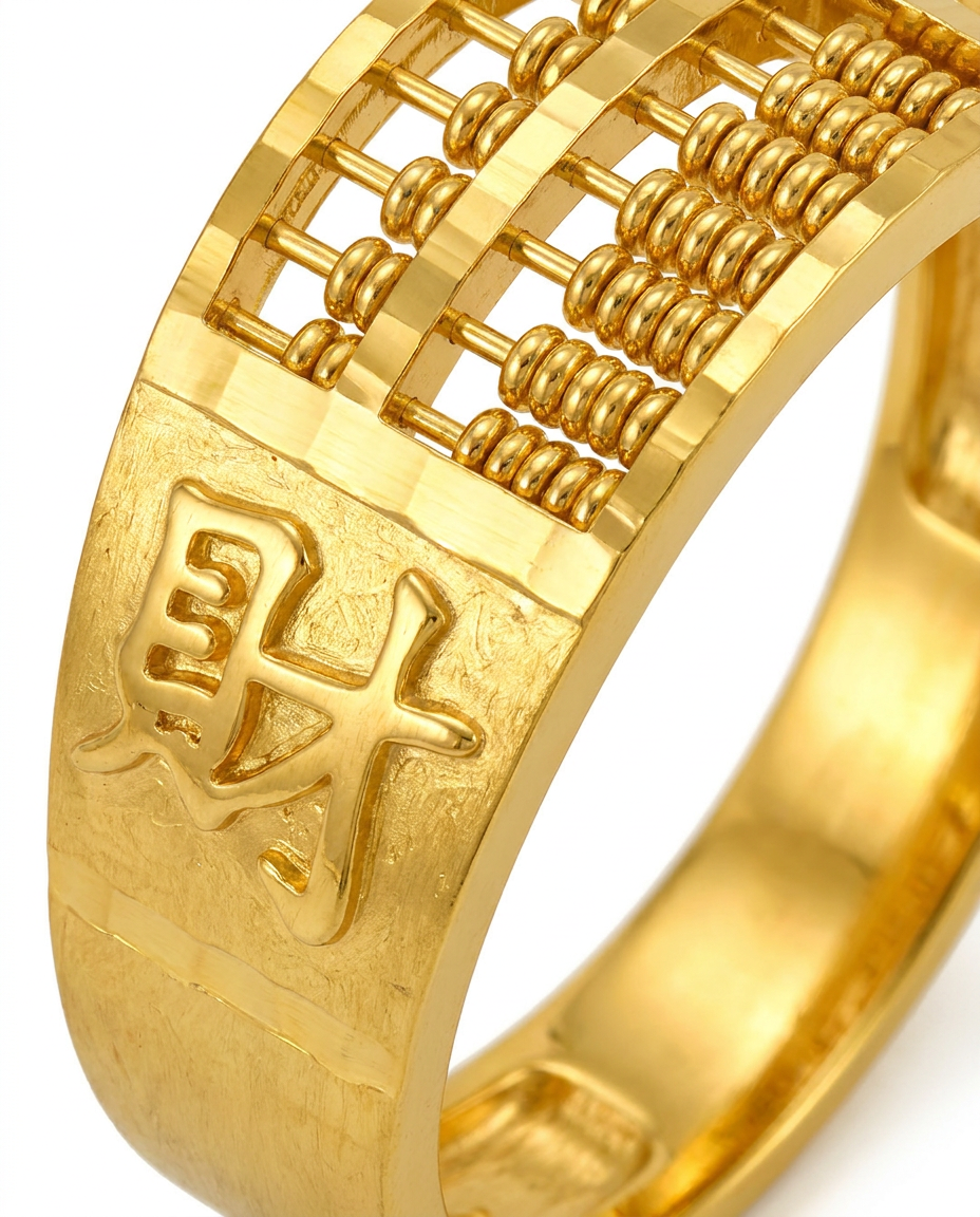 916 Gold Ring Prosperity Abacus