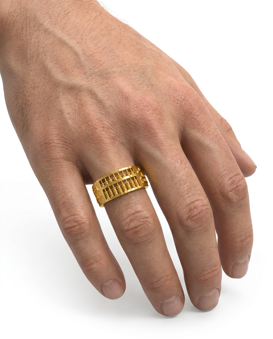 916 Gold Ring Prosperity Abacus