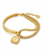 916 Gold Bangle AB Chain Beads Florea