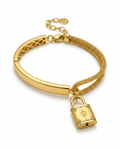 916 Gold Bangle AB Chain DG Florea