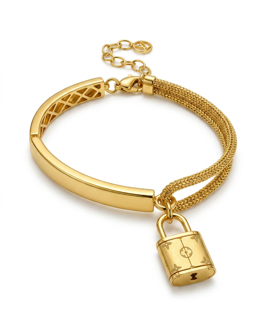 916 Gold Bangle AB Chain DG Florea