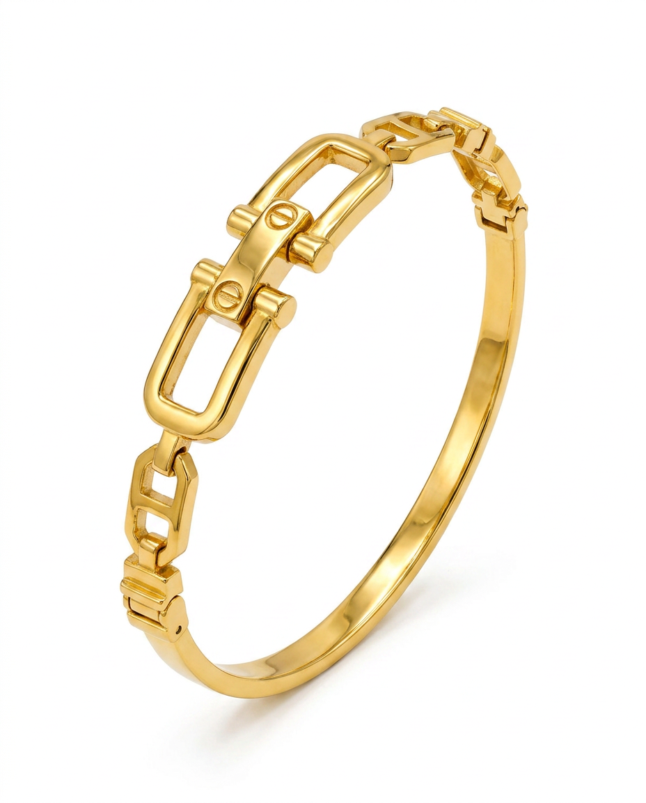 916 Gold Bangle Buckle Link