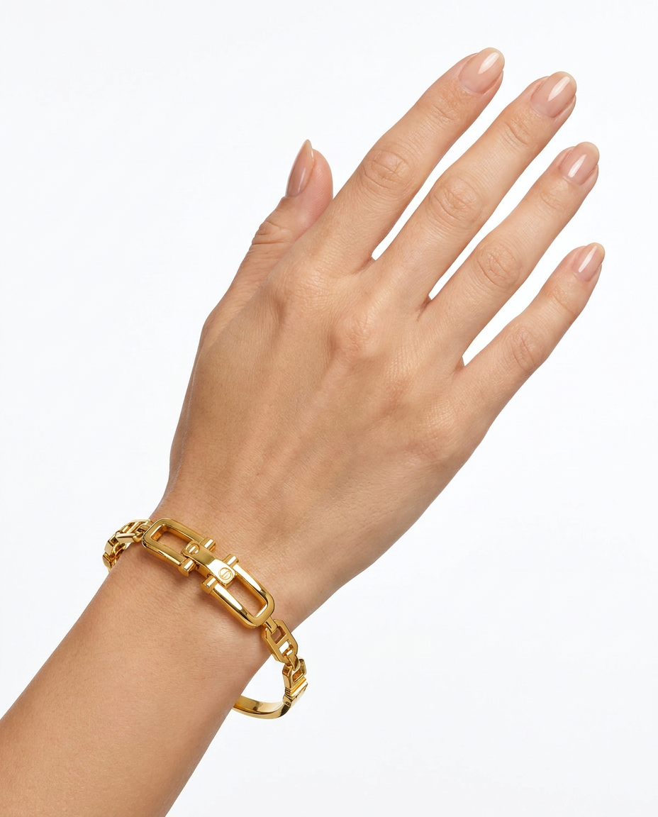 916 Gold Bangle Buckle Link