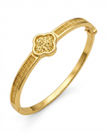 916 Gold Bangle Clover Radiance