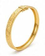 916 Gold Bangle Fan Blossom
