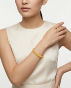 916 Gold Bangle Fan Blossom