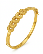 916 Gold Bangle Five Emperor Coin