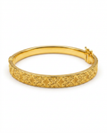 916 Gold Bangle Floral Royale