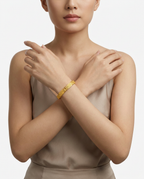 916 Gold Bangle Floral Royale