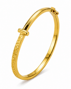 916 Gold Bangle Half Side T