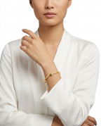 916 Gold Bangle Half Side T