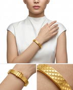 916 Gold Bangle Lattice Grace