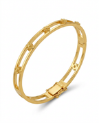 916 Gold Bangle Mini Fleur