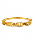 916 Gold Bangle Roman Bead