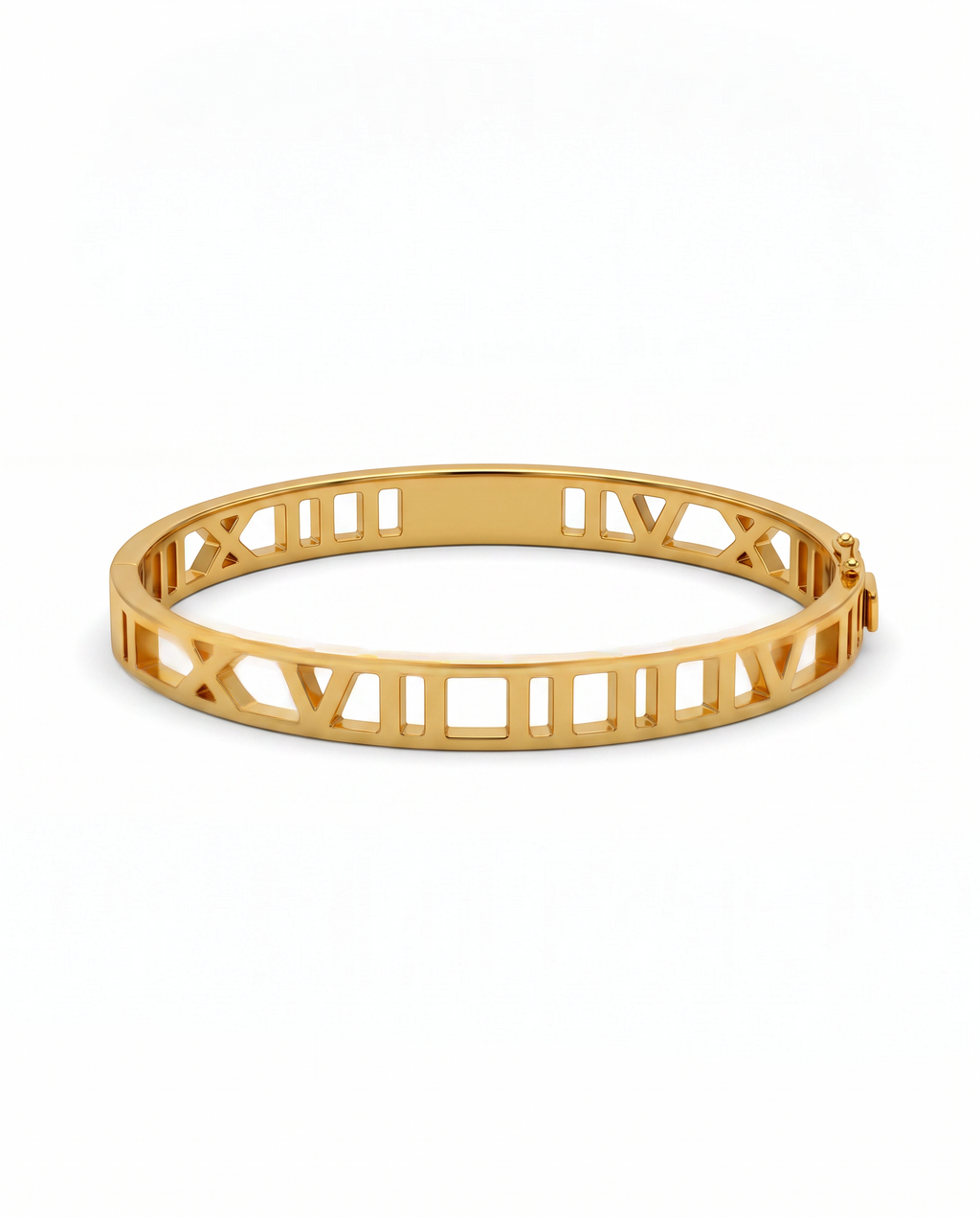 916 Gold Bangle Roman Frame
