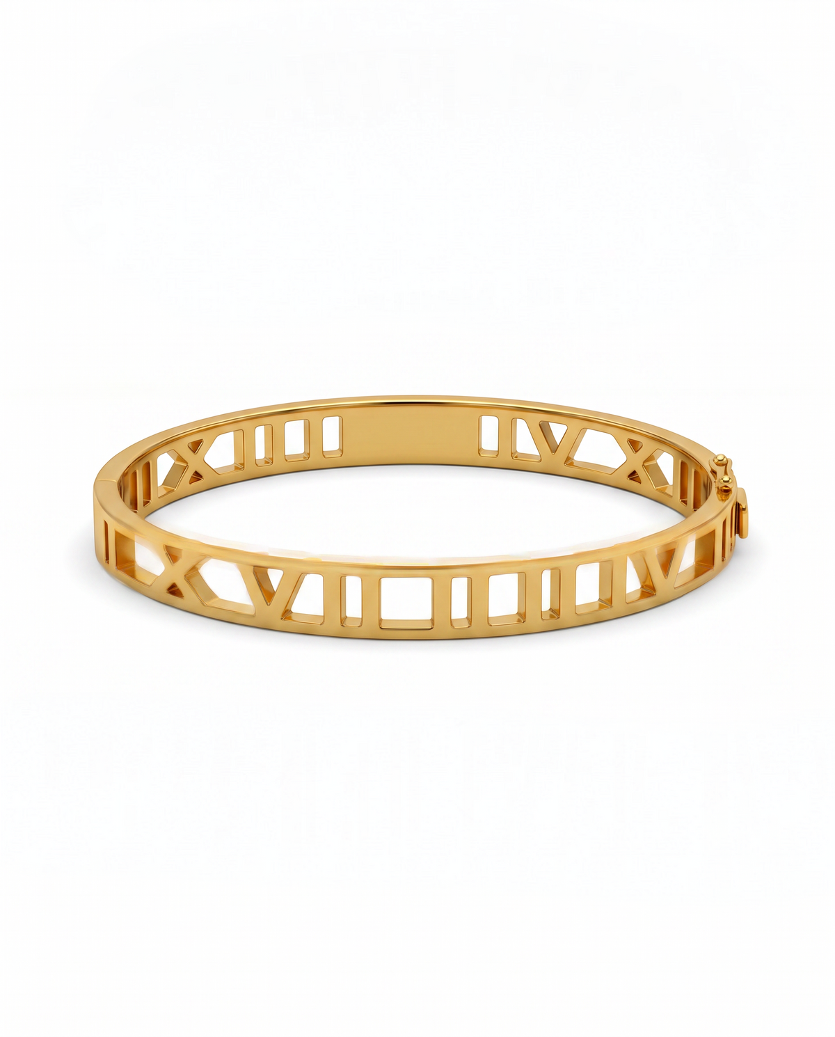 916 Gold Bangle Roman Frame