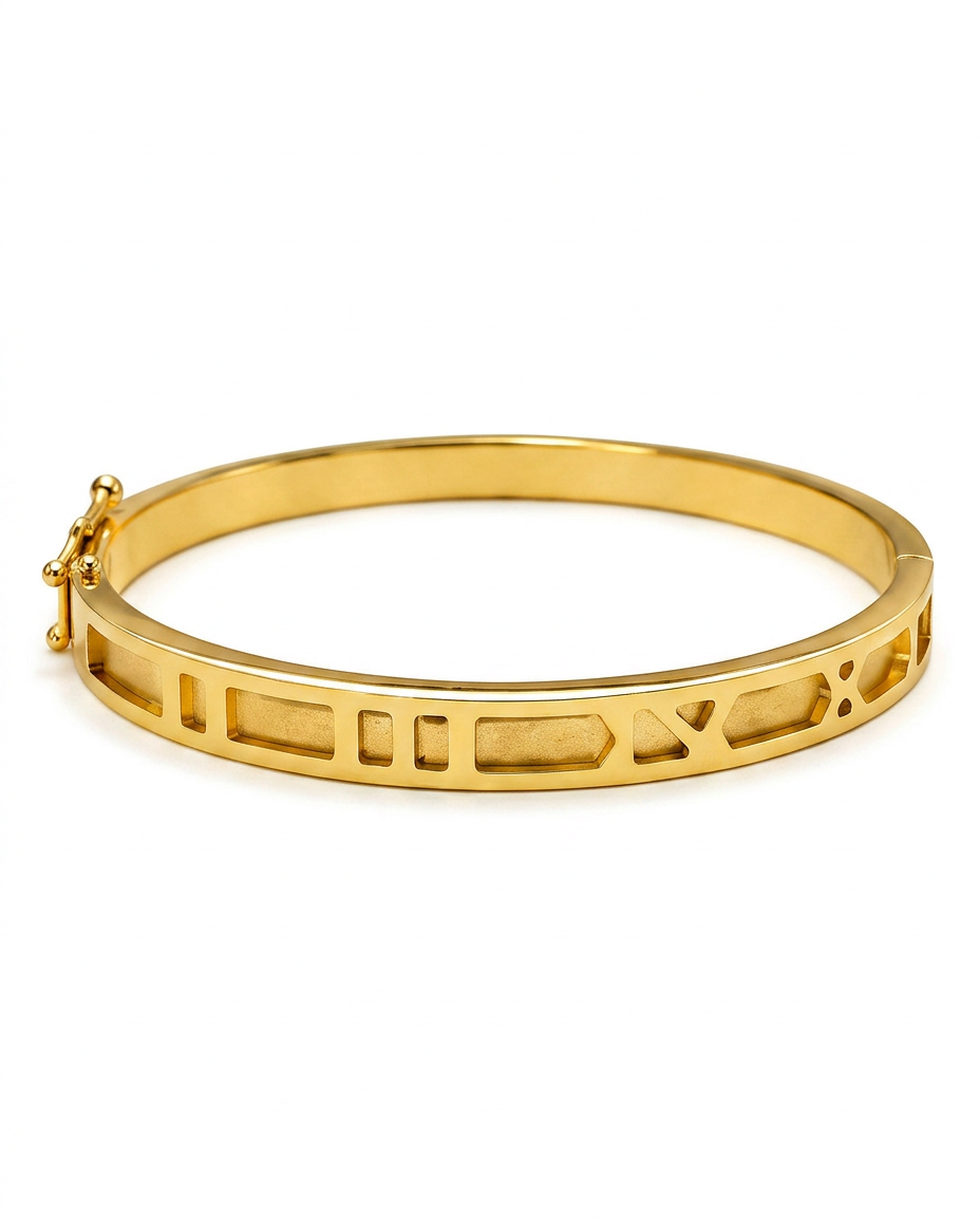 916 Gold Bangle Roman Matte