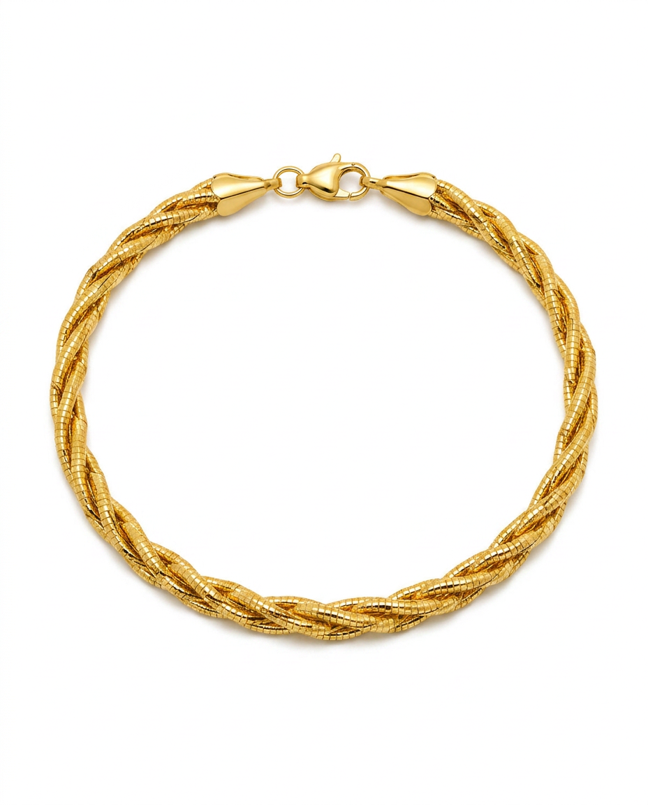 916 Gold Bangle Royal Braid