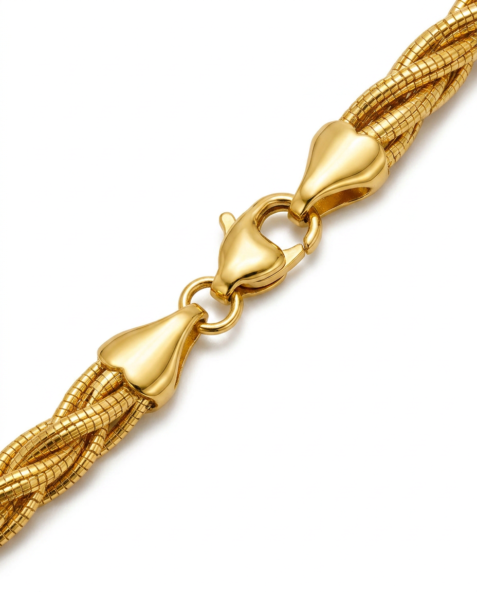 916 Gold Bangle Royal Braid