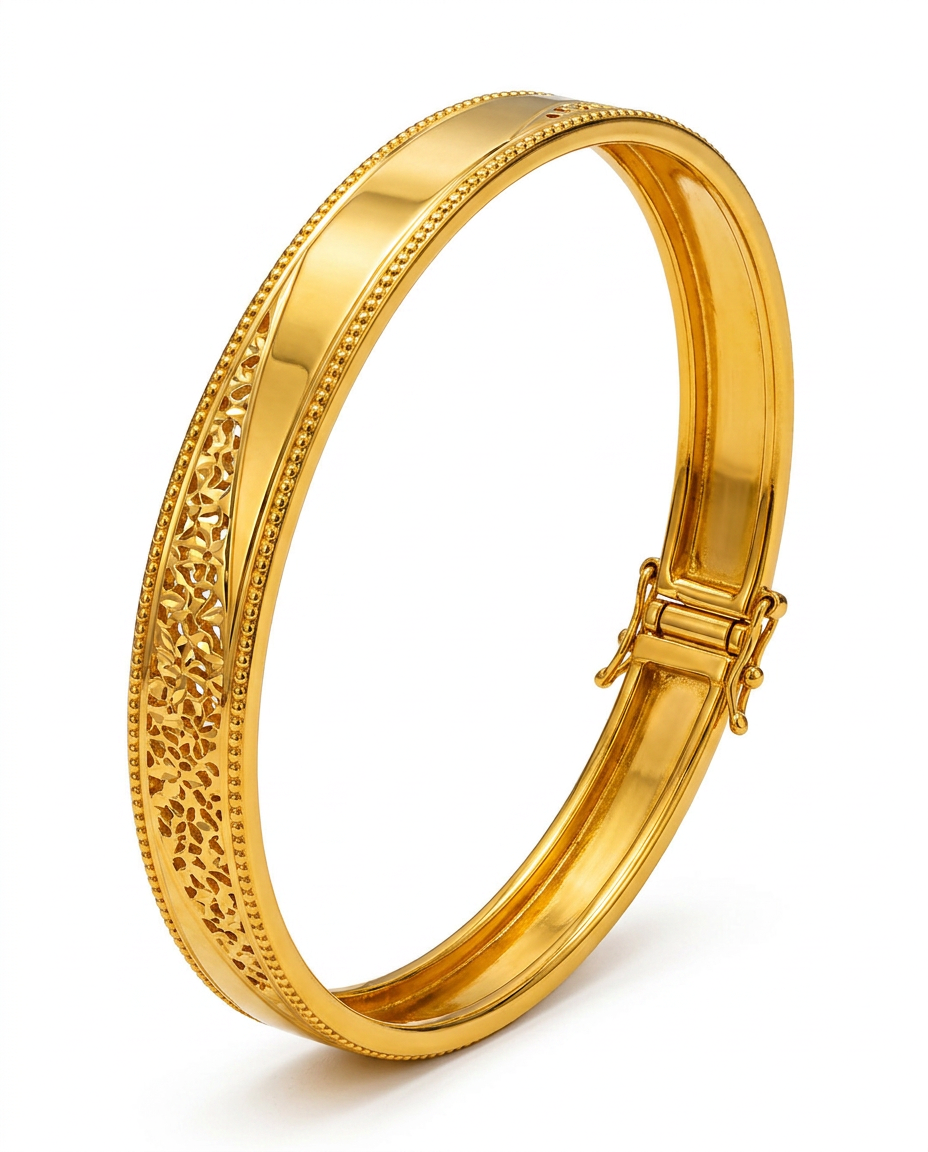 916 Gold Bangle Stardust Glacier