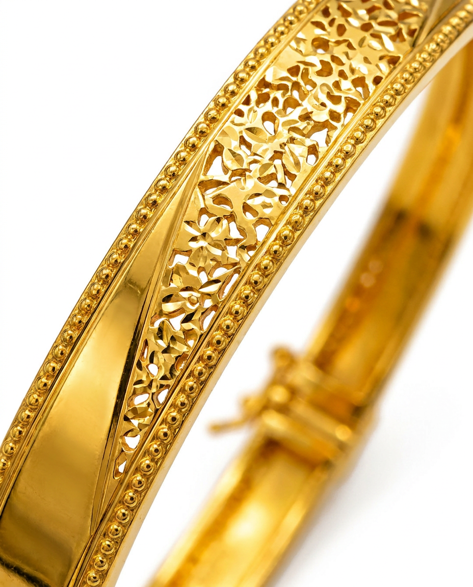 916 Gold Bangle Stardust Glacier