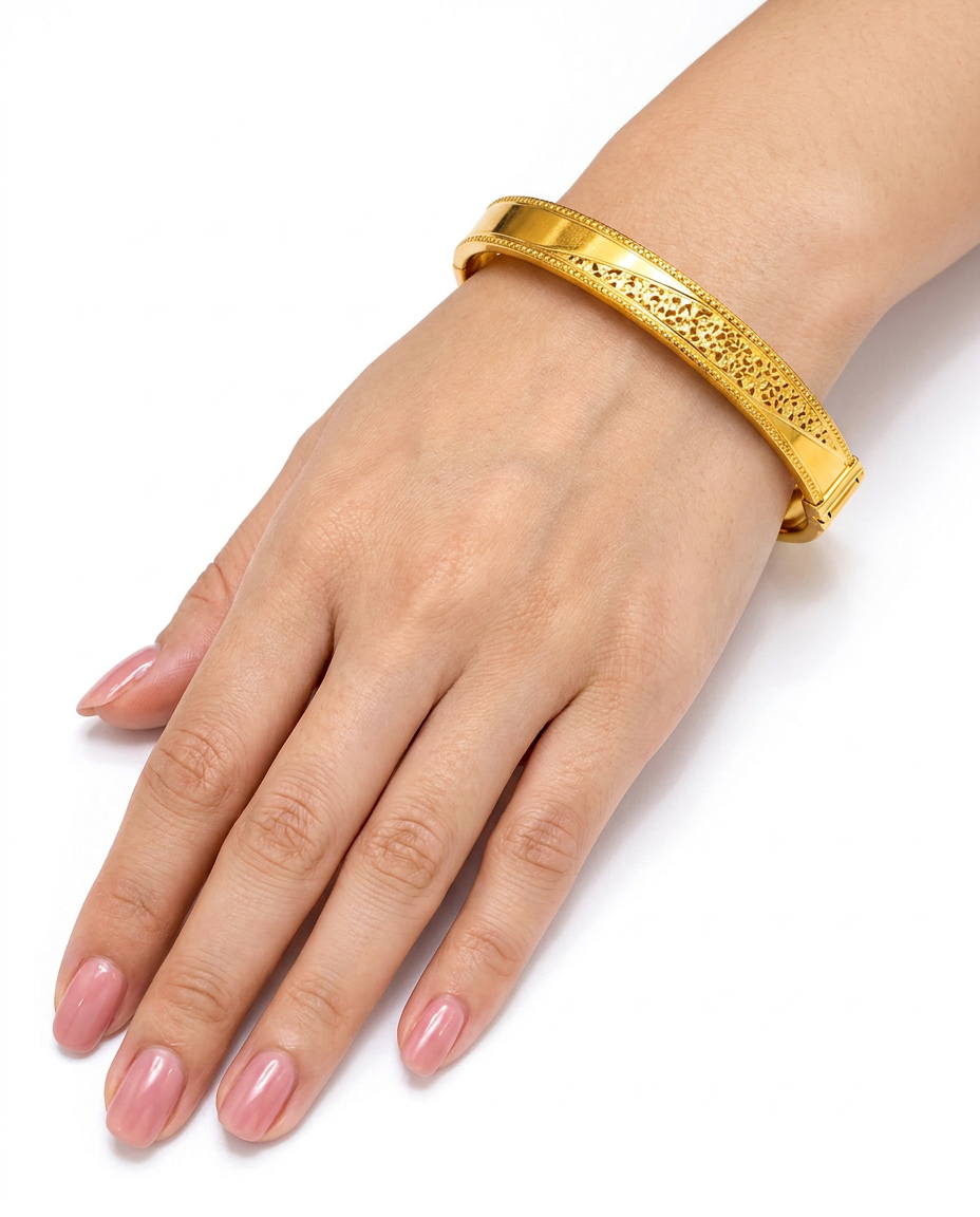 916 Gold Bangle Stardust Glacier