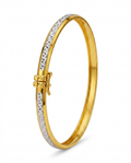 916 Gold Bangle Tennis Single Dual Tone