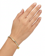916 Gold Bangle Tennis Single Dual Tone
