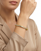 916 Gold Bangle Tennis Single Dual Tone