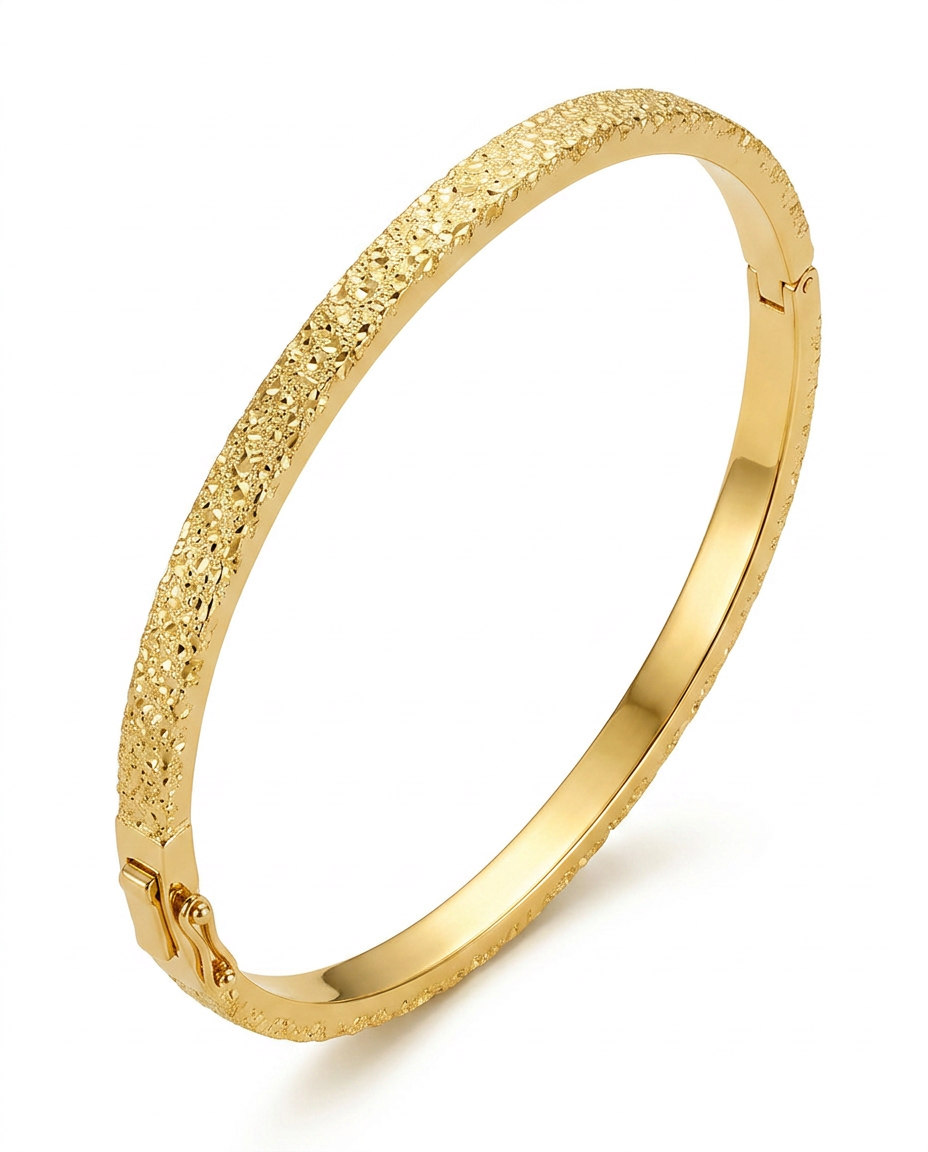 916 Gold Bangle Ultimate Glacier