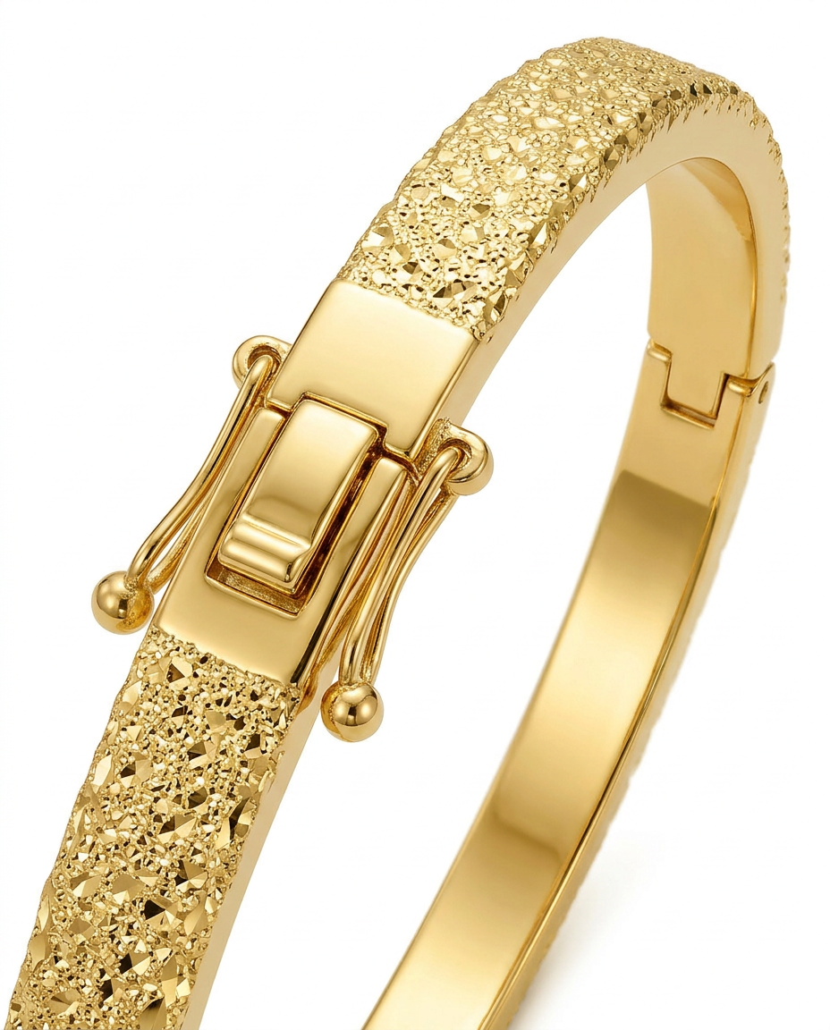 916 Gold Bangle Ultimate Glacier