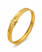 916 Gold Bangle Wavy Lace Glacier