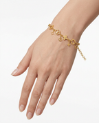 916 Gold Bracelet 4 Floréa Dangling Paper Clip