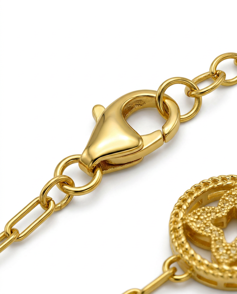 916 Gold Bracelet 5 Filigree