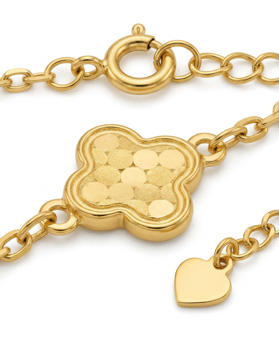 916 Gold Bracelet 5 Glitter Flora