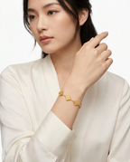 916 Gold Bracelet 5 Golden Fleur