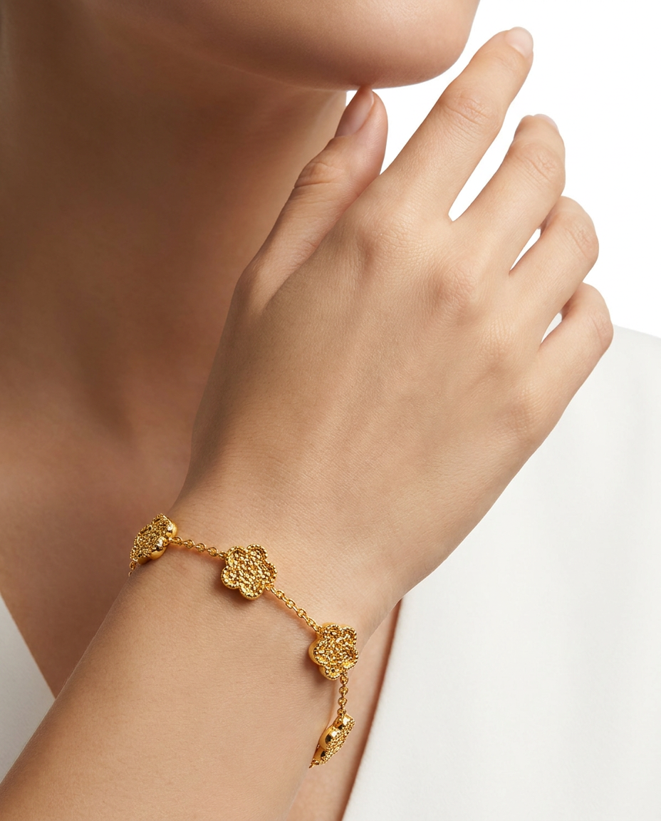 916 Gold Bracelet 5 Luna Glacier Bloom
