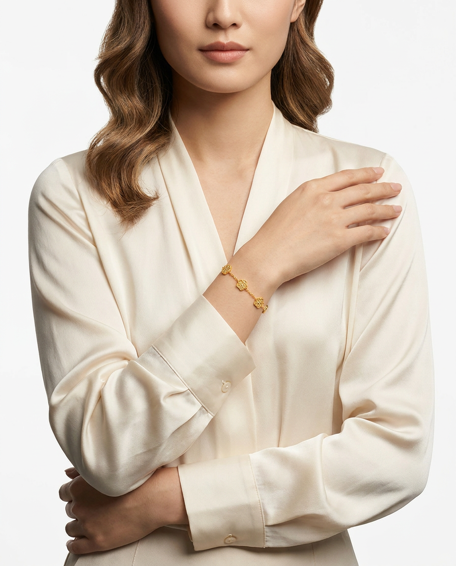 916 Gold Bracelet 5 Luna Glacier Bloom